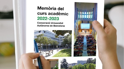 Portada de la Memòria de la Corporació UAB 2022-23