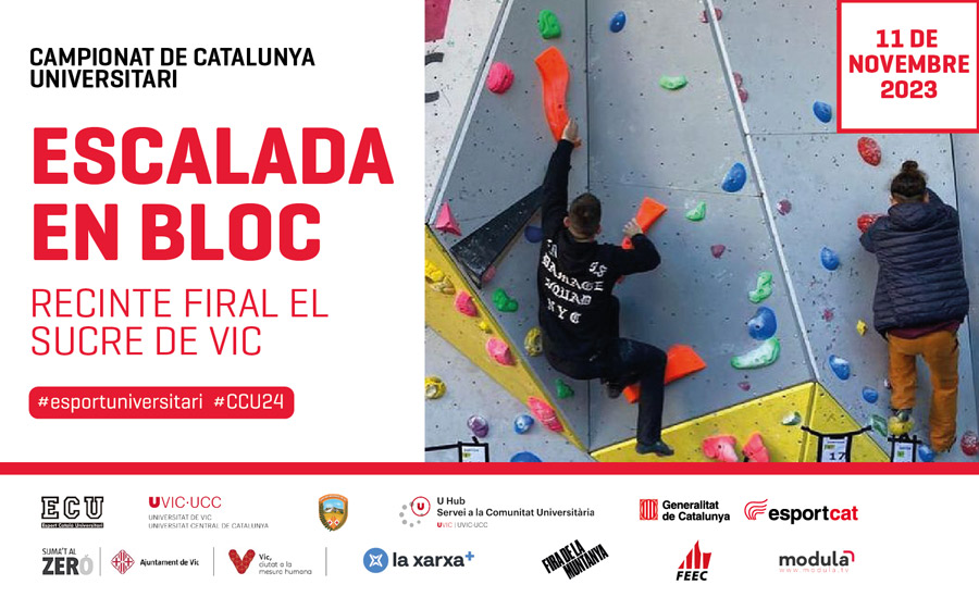 Cartell del Campionat de Catalunya d'escalada en bloc 23
