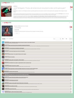 Captura de pantalla del web del programa