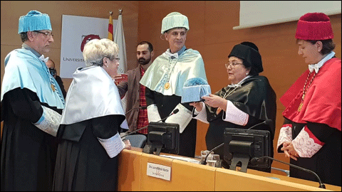 Pilar Benejam és investida doctora 'honoris causa' per la URV