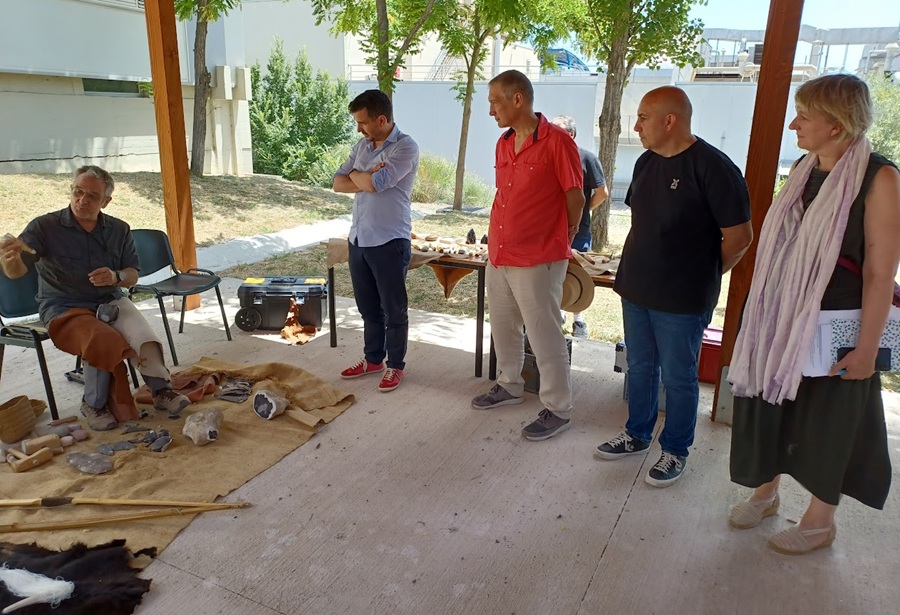 Un moment de la inauguració de l'Arqueolab