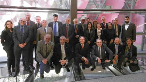 Foto de grup de los representantes de las universidades de la A4U en la reunión del 23 de enero