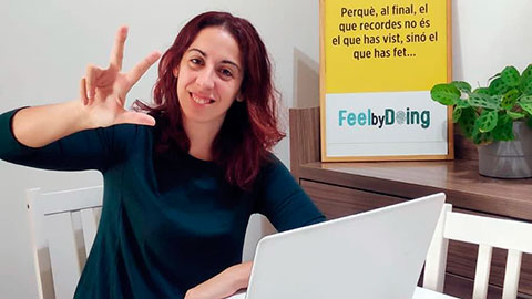 Judit Esteban, Feel by Doing, durant una jornada laboral