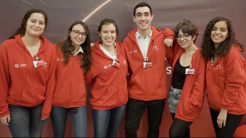 Un equip participant de la Vodafone Campus Lab.