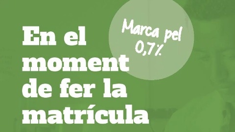 Marca en la teva matrícula la casella per la cooperació al desenvolupament