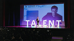 Durant l'acte de presentació de la segona edició del Cerdanyola Talent Match