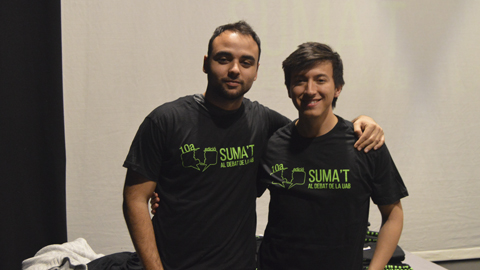 Marc Castilla i Edward Bernal, guanyadors de la Lliga de Debat Universitària 2018