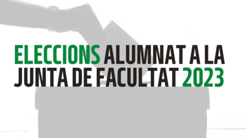 Cartell Eleccions alumnat a la Junta de la Facultat 2023