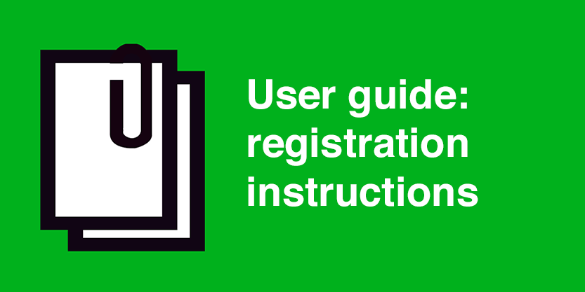 User guide: Registration instructions