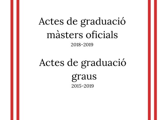 Acte graduació màsters oficials 2019
