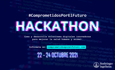 Cartell amb informació respecte l'esdeveniment de la Hackathon