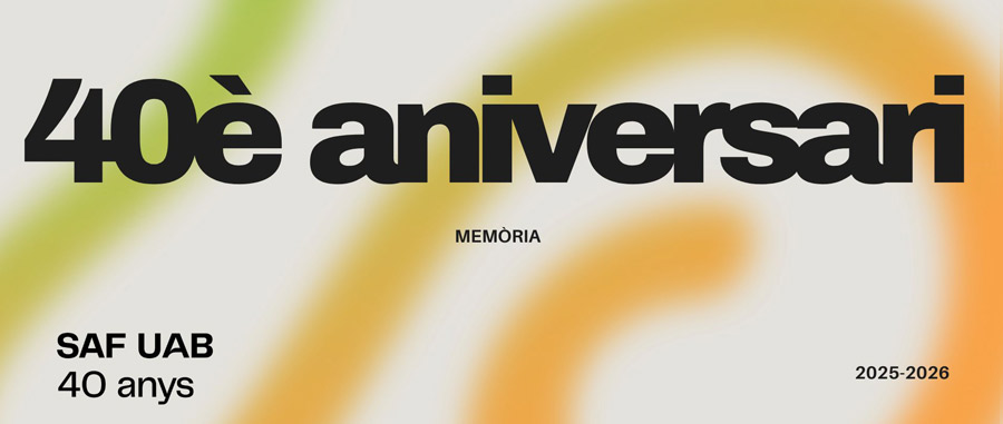Imatge de la portada de la memòria del 40è aniversari del SAF