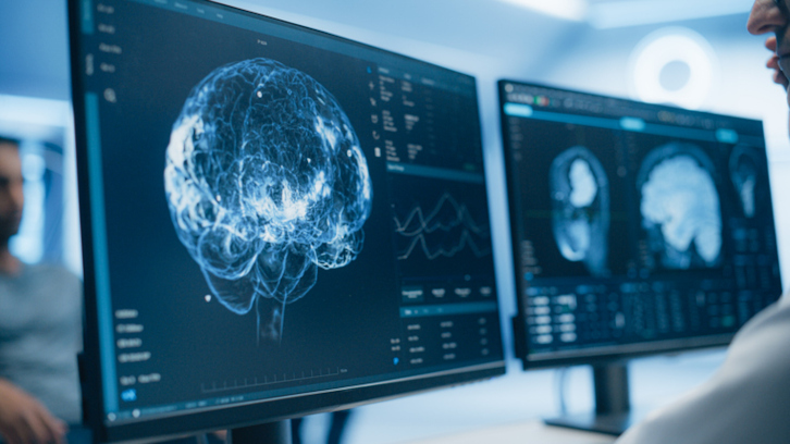 Imatge d'un cervell per una ressonància magnètica