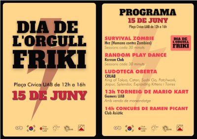 Cartell i Programa del Dia de l'Orgull Friki 2022