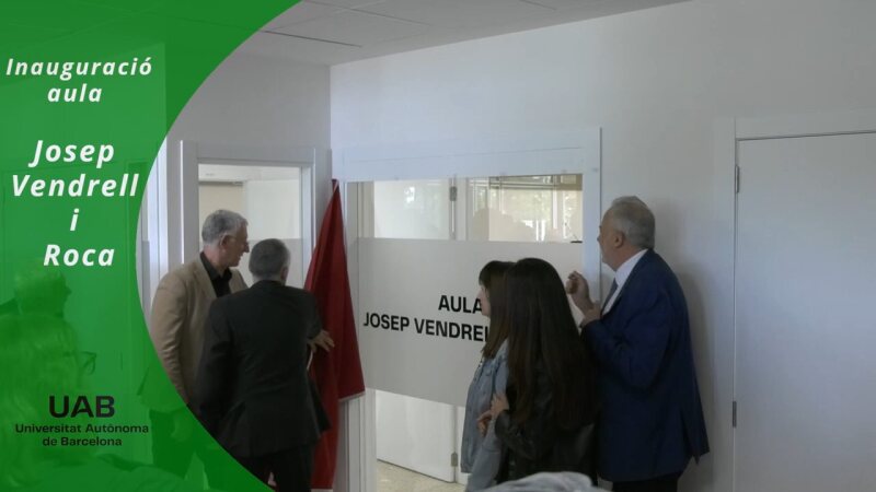 Inauguració aula Josep Vendrell
