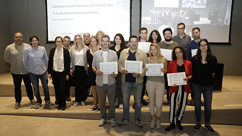 Guanyadors i guanyadores del Premi CIEU-FEiE 2023 a la persona més emprenedora