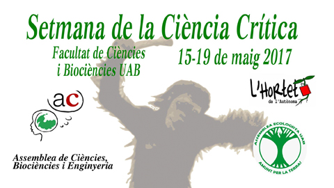 Setmana Ciència Crítica 2017 - del 15 al 19 de maig