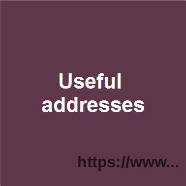 Useful addresses