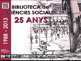 Imatge de l'exposició 25 anys de la Biblioteca de Ciències Socials