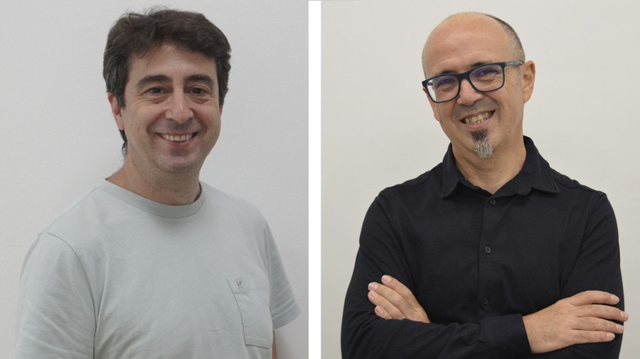 Els investigadors de la UAB Albert Quintana (esquerra) i Salvador Ventura.