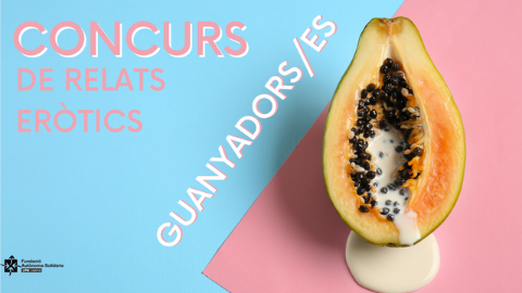 Cartell del concurs de relats eròtics amb l'anunci dels guanyadors