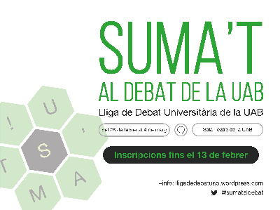 Cartell de Lliga de debat universitària de la UAB