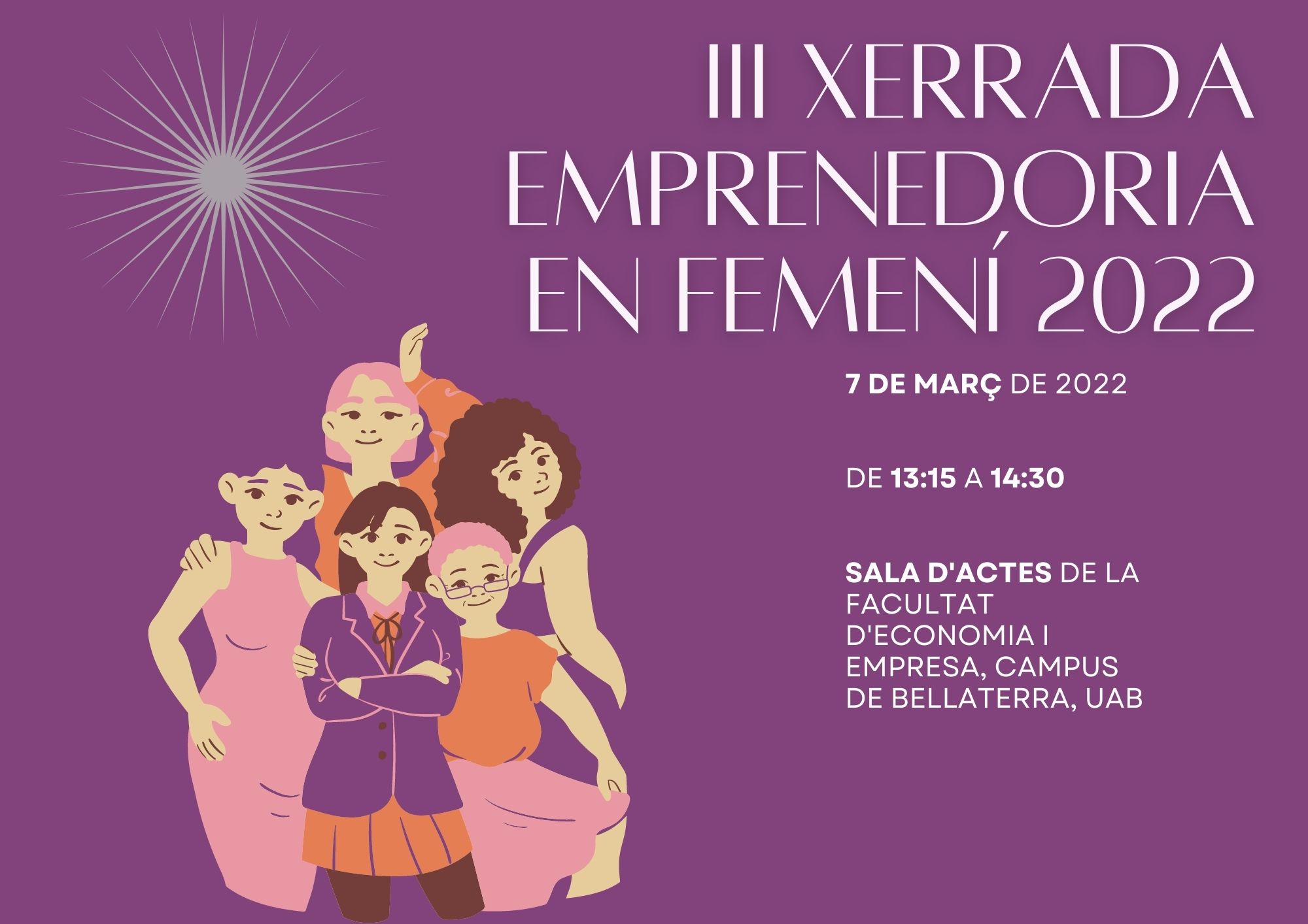 Cartell Emprenedoria en Femení 2022 FEiE