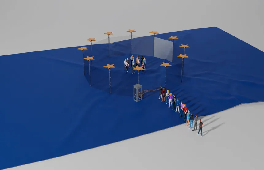 Imatge de presentació del cicle Europa, terra d'acollida per a tothom?