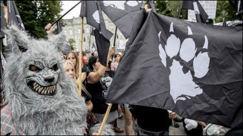 Manifestación reciente de la extrema derecha en Québec (Foto: Radio-Canada)