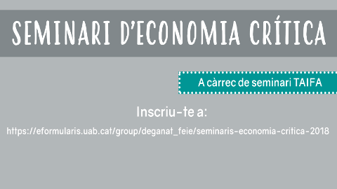 Seminari d'Economia Crítica 2018