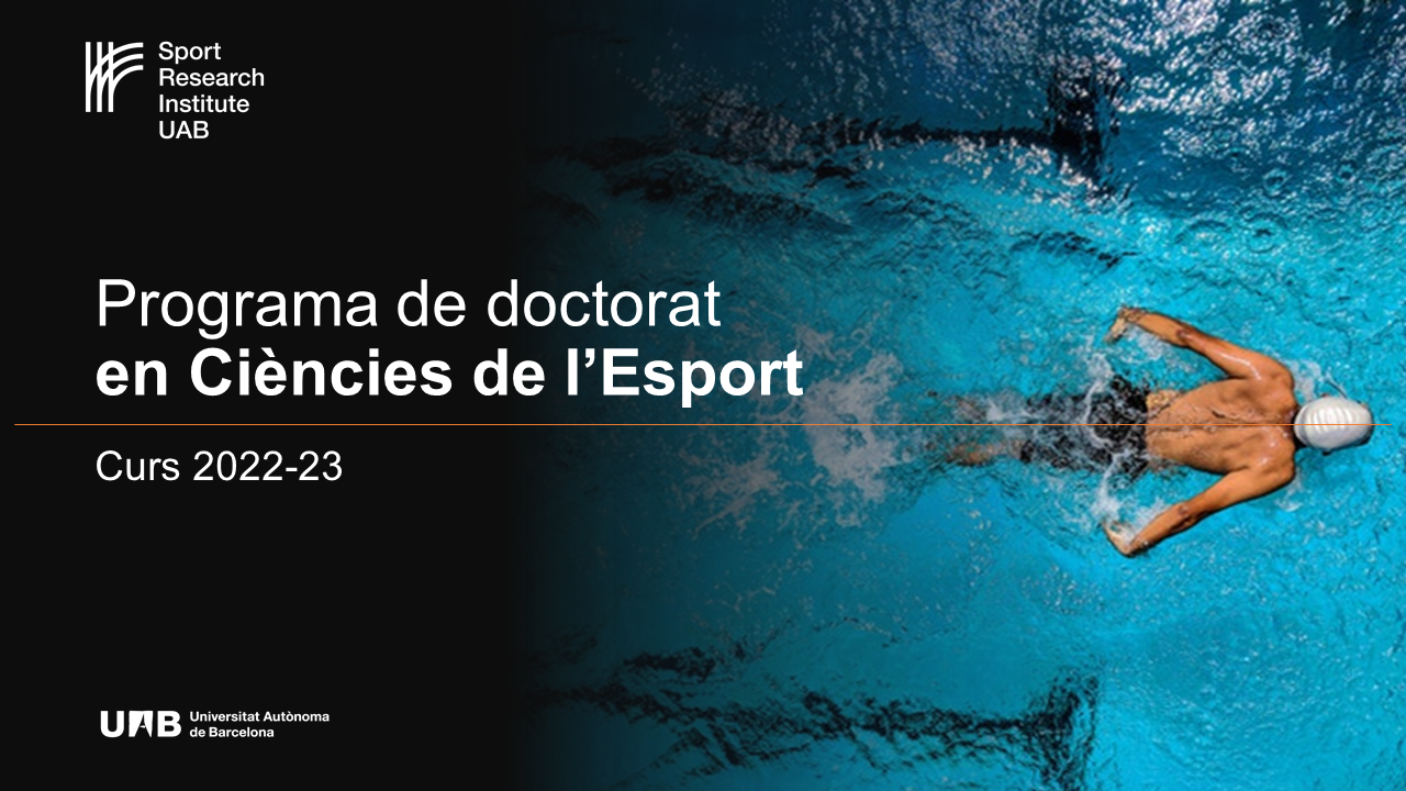 Programa de doctorat en Ciències de l'Esport