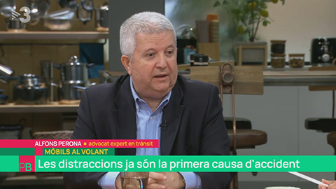 Alfons Perona, parlant sobre les distraccions al volant causades per l'ús del mòbil