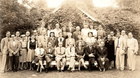 Claustro de profesores de la Escuela Española de Middlebury College, Vermont (EE.UU.), en los años c