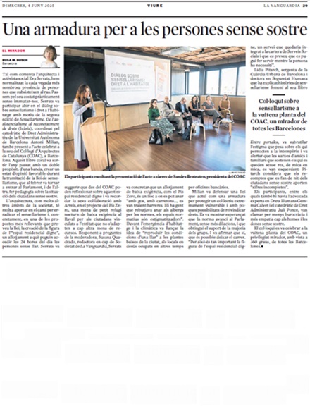 Una armadura per a les persones sense sostre