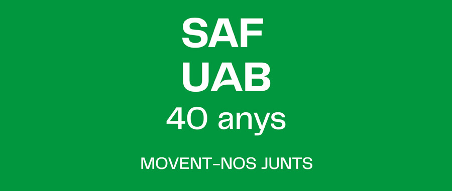 Bàner del 40è aniversari del SAF