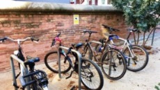 Aparcament de bicis a Casa Convalescència