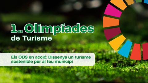 Sobre un camp de gespa es veu la icona dels Objectius de Desenvolupament Sostenible