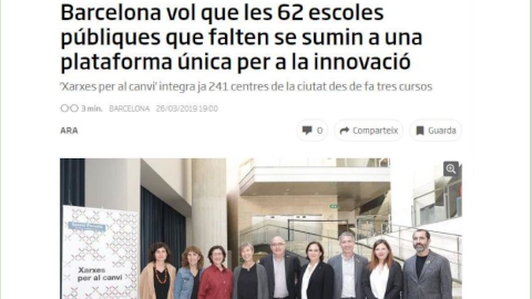 Notícia Xarxes pel canvi