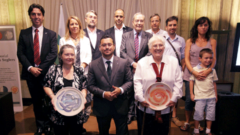 Foto de grupo de la entrega del premio Memorial Àlex Seglers 2013