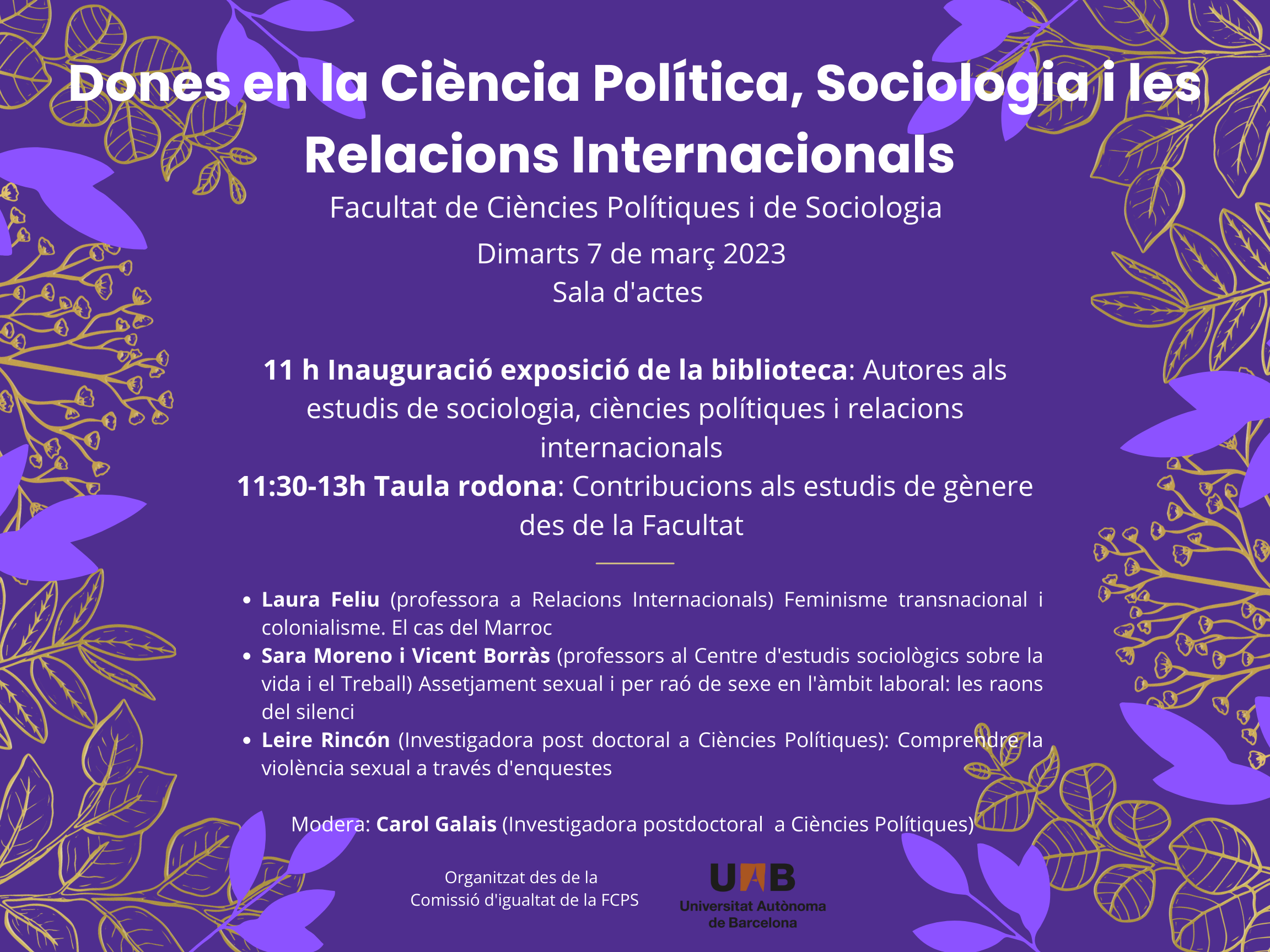 Cartell 8 de març 2023 (acte de la FCPS)