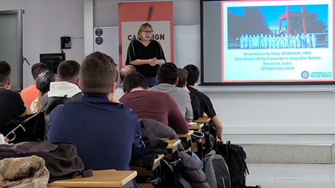 Mary Wareham, a l'Escola de Prevenció i Seguretat Integral (subtítols castellà)