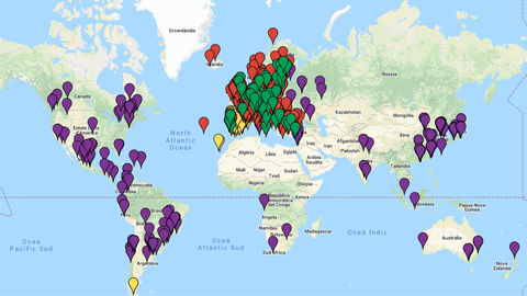 Mapa dels intercanvis UAB