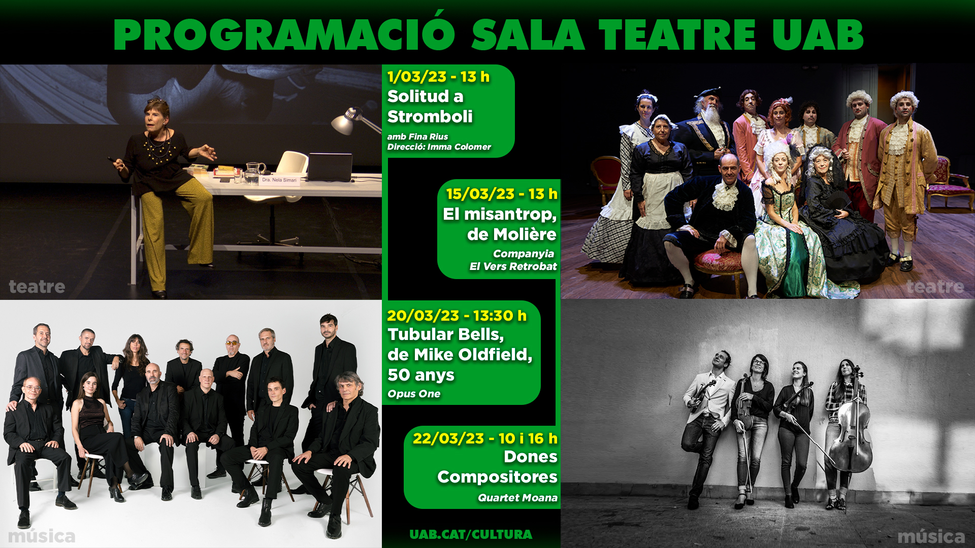 Programació Sala Teatre al març