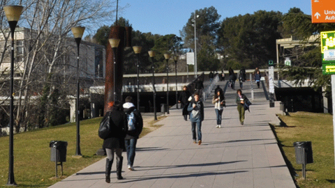 Estudiants al campus de la UAB