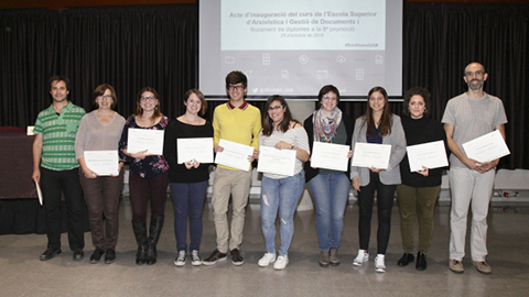 Graduació del Màster en Arxivística i Gestió de Documents de la UAB