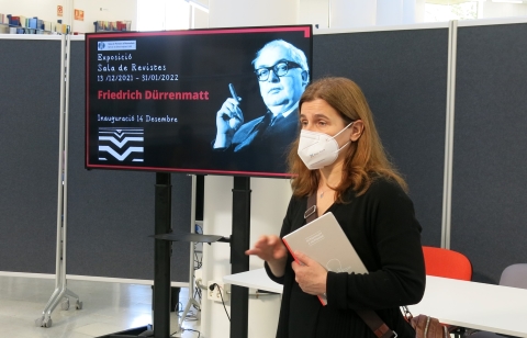 Moment de l'acte de presentació de l'exposició
