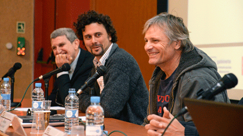 Viggo Mortensen, en la Facultad de Ciencias de la Comunicación