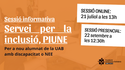 Sessió informativa del PIUNE 2022-2023