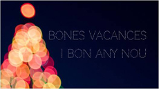 Bones vacances i bon any nou