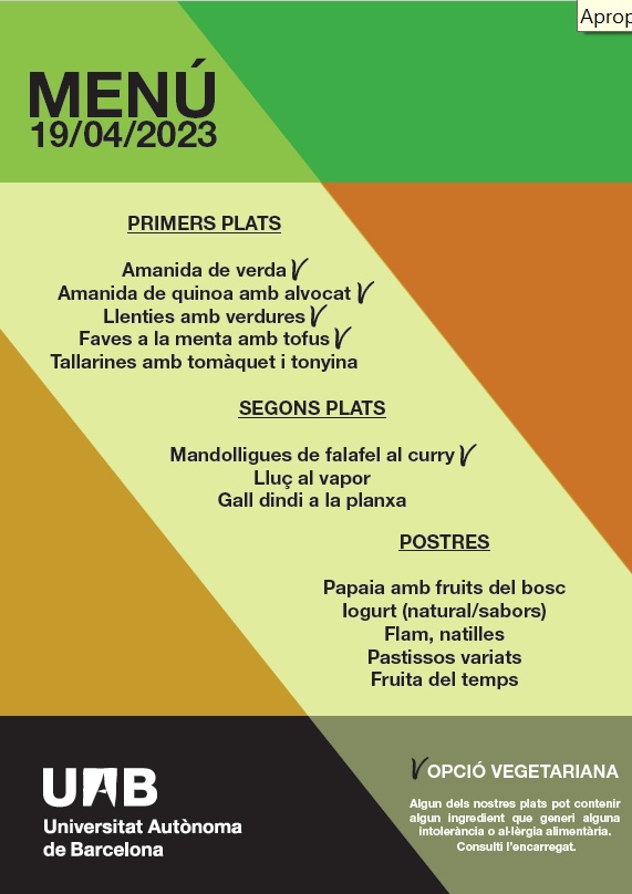 Menú Ceincies, Biociències, Medicina i P. Civica